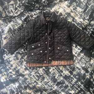 Kids BURBERRY Black Quilted jacket
